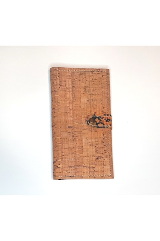 Vegan Mantar Derisinden Telefon Bölmeli Çiçek Desenli Kadın Clutch Cüzdan Kahverengi - Çok Renkli