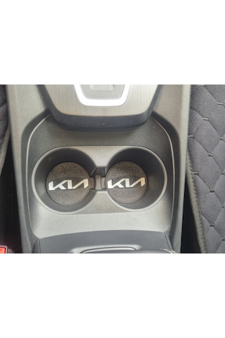 Kia Araç Bardaklık Altlığı , Kia Şişe Ve Bardak Altlığı, Kia Logolu Oto Bardaklık Altlığı