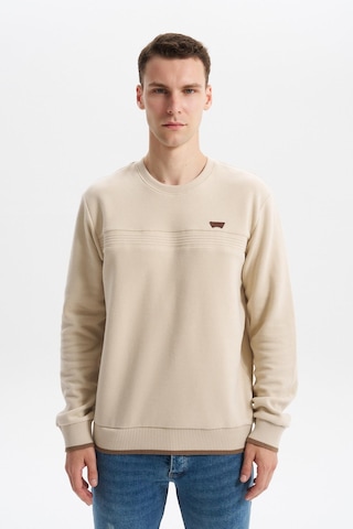Arma Erkek Regular Fit Selanik Sweatshirt Kazak Karbon Fırçalı, Bisiklet Yaka, Pamuk Polyester, Süs Etiketli K30124697802 Bej