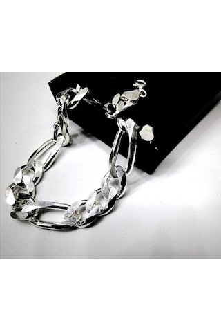 Omar Silver Erkek Figaro Gümüş Bileklik 11 Mm
