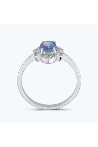 Altınbaş Pırlanta Safir Oval Yüzük Mkm478s-14k