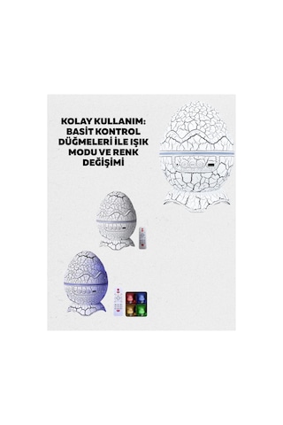 Astraltech Bluetooth Bağlantılı Dinozor Yıldız Projektör Gece Lambası Ve Uyku Yardımcısı Çok Renkli