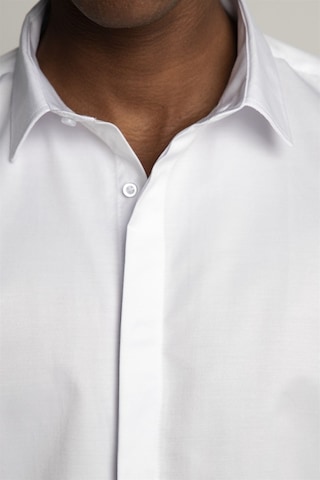 Tudors Slim Fit Uzun Kol Gizli Pat Sırtı Körüklü Düz Erkek Beyaz Gömlek-26731-beyaz Beyaz