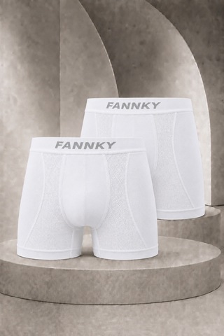 Womanandkids Night Beyaz Erkek Casual Comfort Günlük 2 Li Boxer
