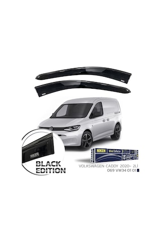 Vw Caddy Cam Rüzgarlığı Siyah Kromlu 2020+ Sonrası Blackedition