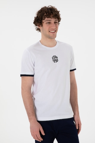 U.S. Polo Assn. Erkek Regular Fit Bisiklet Yaka Beyaz Tişört 50306900-VR013