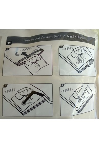 Magic Saver Vakumlu Poşet - Saklama Poşeti 3'lü Set Beyaz