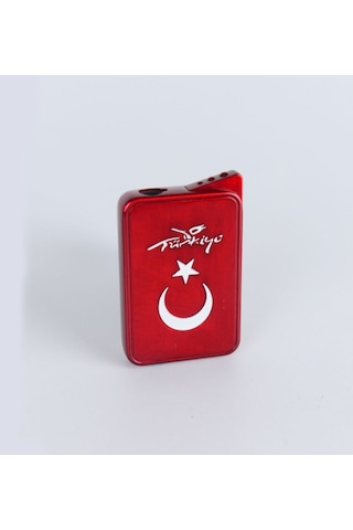 Mercitech Türkiye Logolu Ay Yıldızlı Metal Gövde Lüks Çakmak