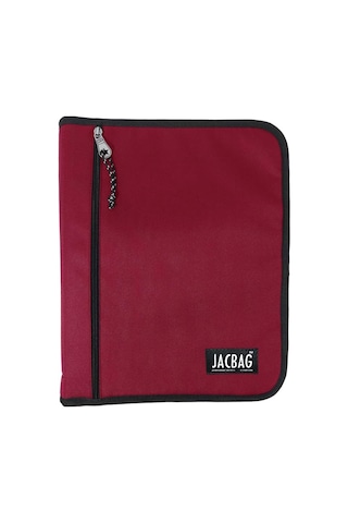 Jacbag Organizer Fermuarlı Dosya Çanta A4 Kırmızı