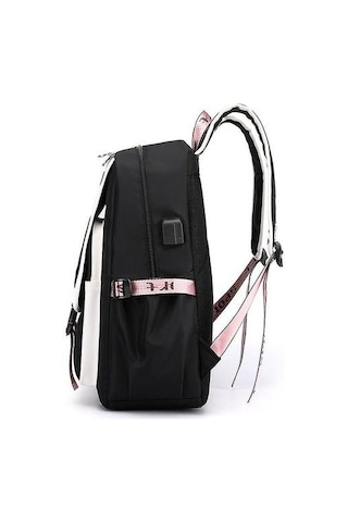 2020 Siyah Beyaz Mao Qiu Naylon Malzeme Sırt Çantaları İle Swagger Çanta Antrasit - Siyah