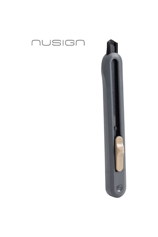 Nusıgn Maket Bıçağı 9mm Sk5 Çelik 13 Parça Kırılabilir Bıçak Gri
