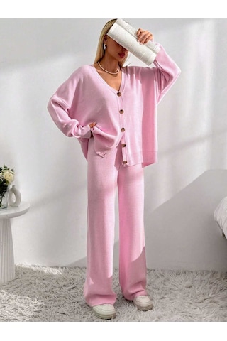 Sayzen Your Shine Basic Hirka Pantolon Alt-üst Takim Sy-2513 Pembe