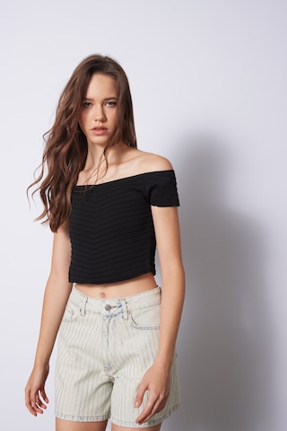 Triko Korse Top Sıyah
