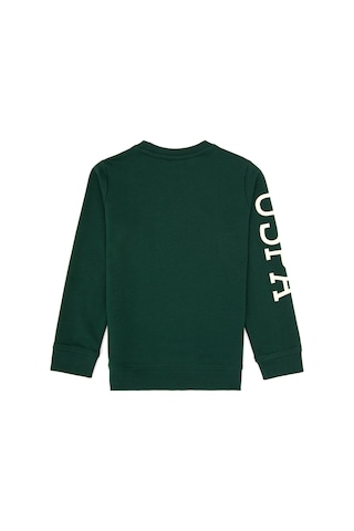 U.S. Polo Assn. Erkek Çocuk Koyu Yeşil Basic Bisiklet Yaka Sweatshirt 50313831-VR079