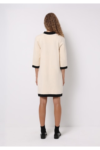 Colins Regular Fit Düz Kadın Ekru ¾ Kol Elbise Cl1076182 Q1.v1 Ecr Ekru