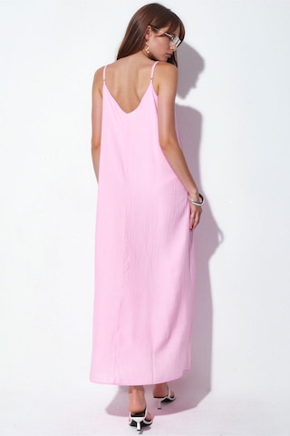 Hiccup Busem Kadın Düz Maxi Slip Elbise Allık Pembe