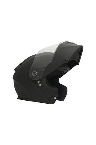 Gp Nero Mks004-Mb Güneş Vizörlü Şeffaf Çene Açılır Motosiklet Kaskı Siyah