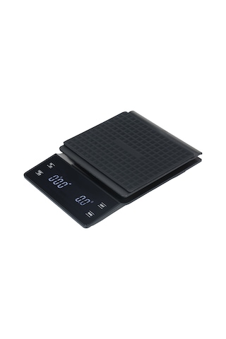 Samdoo Yüksek Hassasiyetli 3000g Kapasiteli Su Geçirmez Mutfak Terazisi - 0.1g Doğruluklu Led Ekranlı Siyah