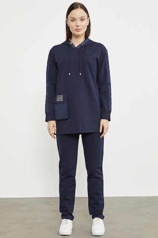 Rahat Kalıp Büyük Cepli Eşofman Takım - Lacivert 001