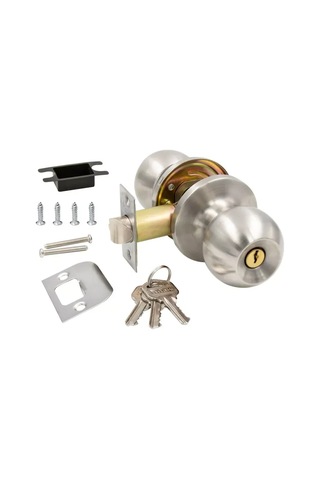 Loid İç Kapı Döner Kolu, Anahtar/kilit Mekanizmalı, Krom 445305387