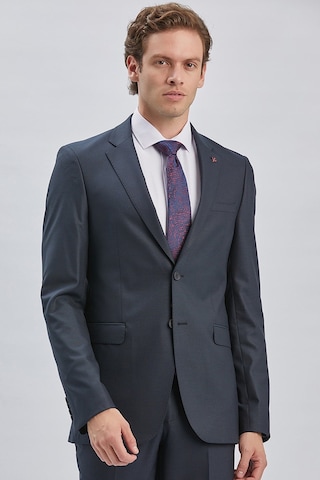 İmza Lacivert Gabardin Mono Yaka 8 Drop Slim Fit Dar Kesim Basic Takım Elbise 1001255006 Basic Lacivert
