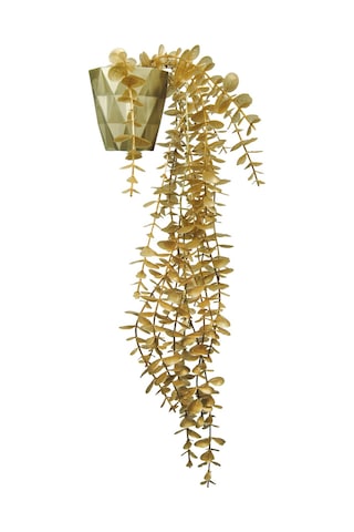Gold Okaliptus 45 Cm New Collection Gold Elmas Saksıda Yapay Sarkan Bitki Gold