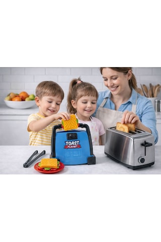 Oyuncak Tost Makinesi Seti Mavi 01