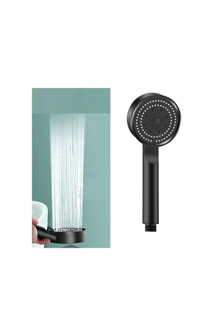 Banyo Keyfi İçin Tasarruflu 5mod Masaj Etkili Siyah Duş Başlığı Diğer