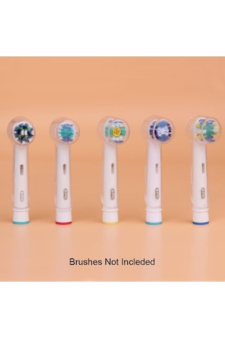 Oral-b Uyumlu Şarjlı Diş Fırçası Ve Elektrikli Diş Fırçası Başlıkları Için Koruma Kapağı 6 Adet