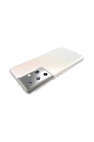 Samsung Uyumlu Galaxy S21 Ultra Kılıf Şeffaf Silikon Hibrit Case Renksiz