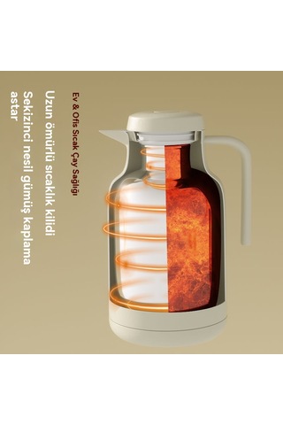 Termos Çaydanlık Büyük Kapasiteli Portatif-kırmızı