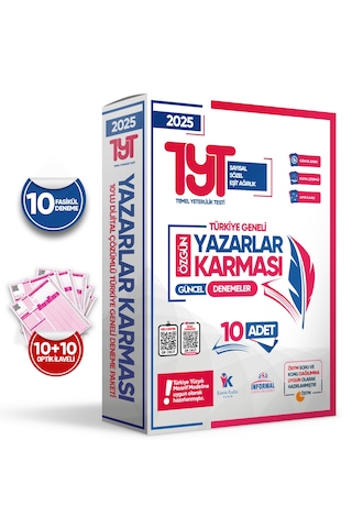 2026 YKS-TYT Yeni Sistem Yazarlar Karması Türkiye Geneli KURUMSAL 10lu Dijital Çözümlü Deneme Paketi