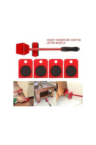 Flybuy Zahmetsiz Mobilya Taşıma Seti, Kullanışlı Kolu Ve Araba, 400kg'a Kadar, Kullanıcı Dostu Design -