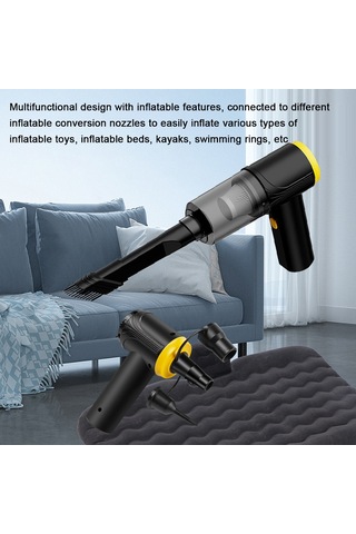 Gajeena Kablosuz Araç Şarjlı Süpürge - 3700pa Güçlü Emiş, Şarj Edilebilir, Taşınabilir