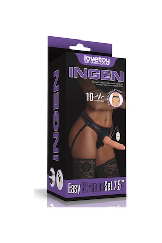 Red Fox Vibrating Easy Strapon Set 7.5 İnç Belden Bağlamalı