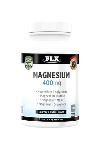 Magnezyum Bisglisinat Malat Taurat Glukonat 180 Tablet