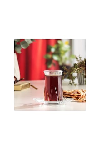 Zoey Cam Çay Bardağı 6 Kişilik 165 Ml çok renkli
