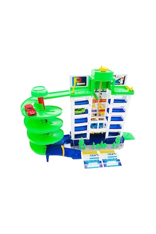 Toysan Oyuncak Asansörlü Garaj Seti Toy-41, 3'lü Arabalı Garaj Seti