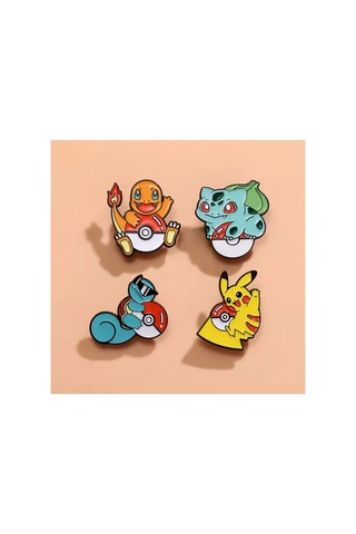 Pokemon Kadın Broş, Çocuk Broş, İğneli Broş Klipsli Broş Yaka Broşu Çeket Yaka İğnesi, Mineli B270