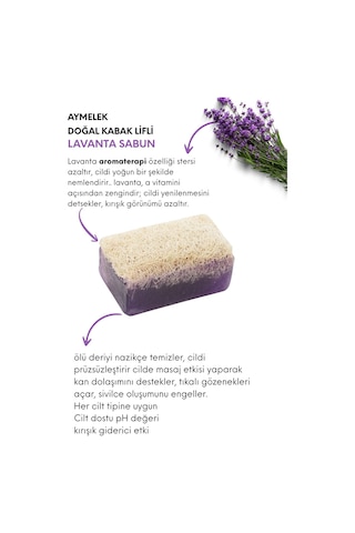 Lavanta Özlü Doğal Kabak Lifli Güzellik Sabunu Cilt Etkili Diğer