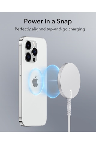 Halolock 15w Mini Magsafe Şarj Cihazı Beyaz