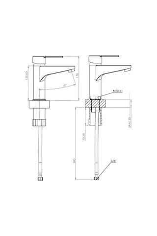 Sardıcı Lotus Sabit Lavabo Bataryası Aç - Kapa Lavabo Musluğu Krom