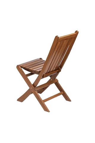 Bahçeme Avşa Katlanır Ahşap Bahçe Balkon Sandalyesi Kolçaksız x2 Ahşap