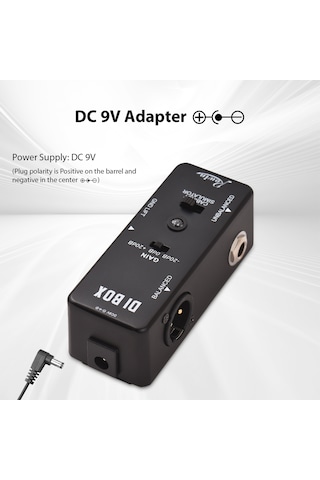 Rowin Di Kutusu Gitar Pedalı Mini Efekt Pedalı Di Kutusu Siyah