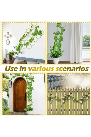 Ebitda 18 Adet Metal Bitki Destek Kafes Tırmanma Tesisleri, Duvar Kancaları İle Bahçe Dekorasyonu