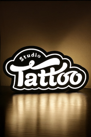 Tattoo Dövmeci Tasarımlı Dekoratif Gece Lambası Çok Renkli