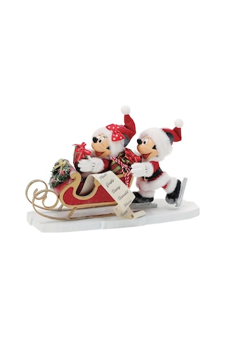 Tr Possible Dreams Disney Mickey Ve Minnie Mouse Buz Üzerinde Eğlenceli Heykelcik, 18,7 Cm, Çok Renkli Diğer