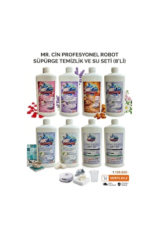 Mr.cin Robot Süpürge Deterjanı 6 + 2 Avantajlı Set Tekli