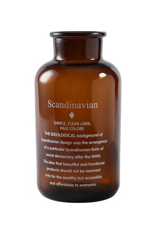 Scandinavian Amber Cam Vazo Kahverengi Kahverengi