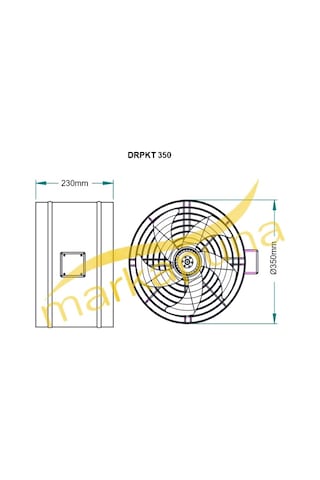 Fanex DRPKT 350 Aksiyel 4200 m³/h 35 cm Kanal Tipi Fan